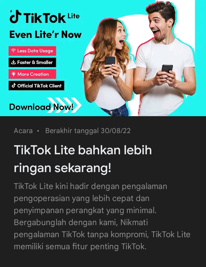 Tantangan di tiktok lite