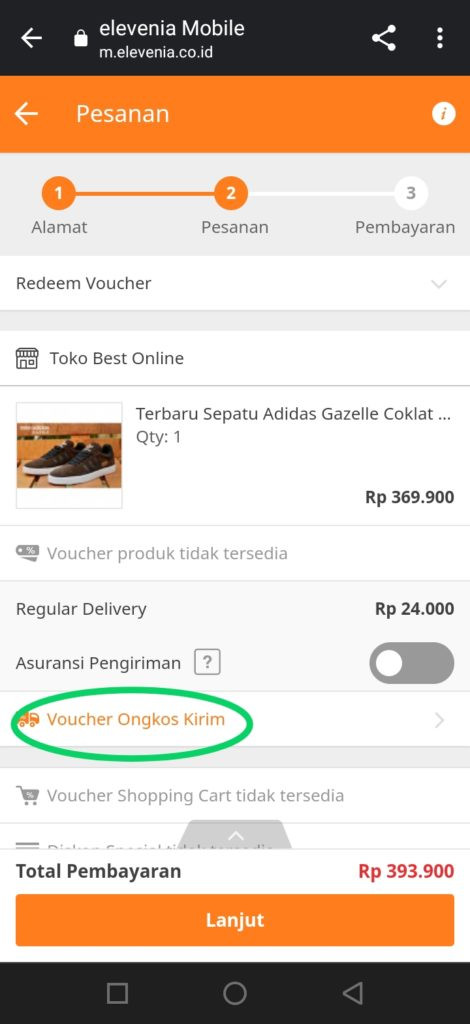 Pilih barang di elevenia