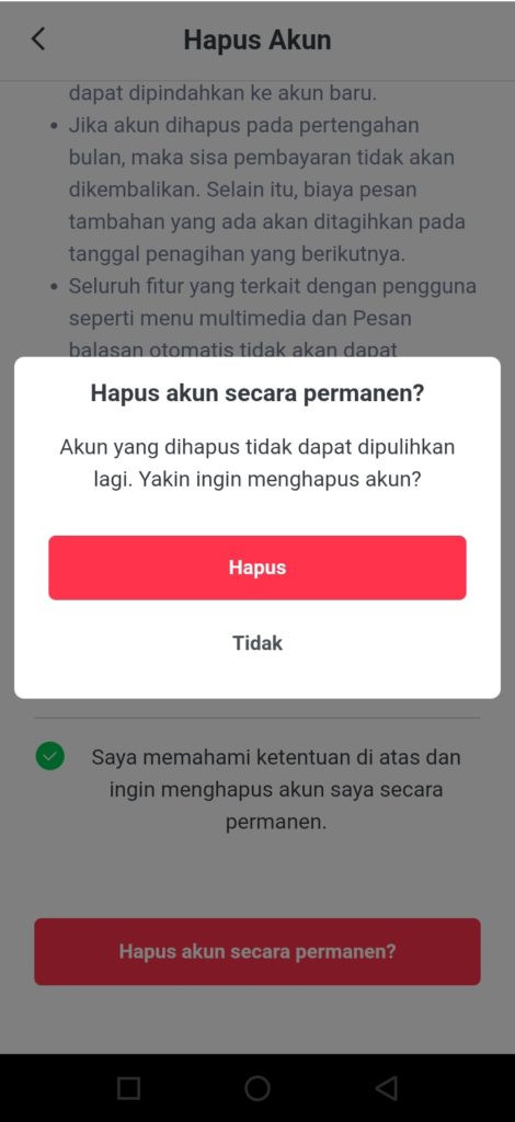 Hapus line permanen