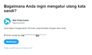 Cara mengetahui email twitter yang lupa