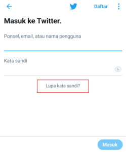 Cara mengetahui email twitter yang lupa