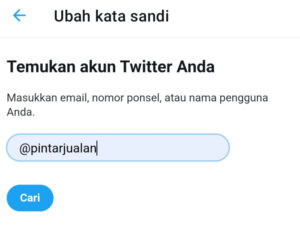 Cara mengetahui email twitter yang lupa