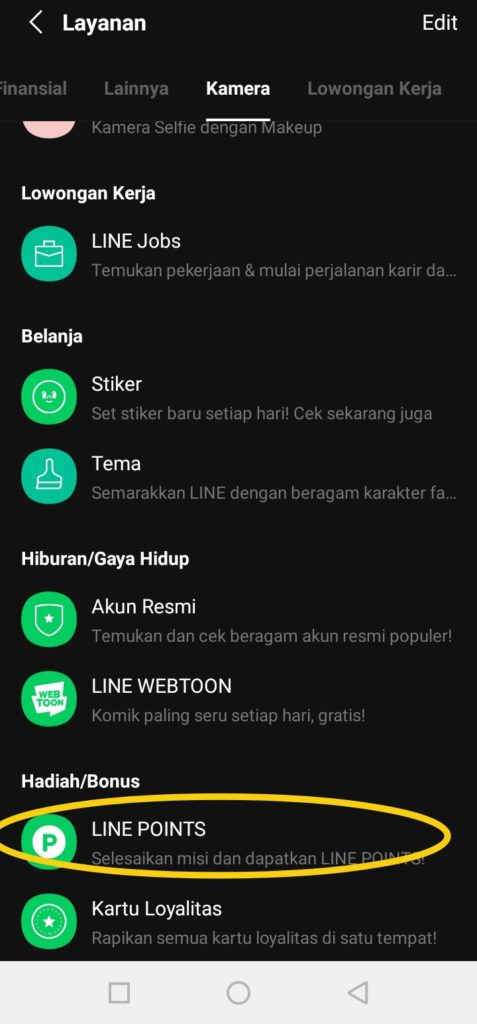 Panduan melihat poin line