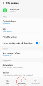 Cara menghapus whatsapp di android