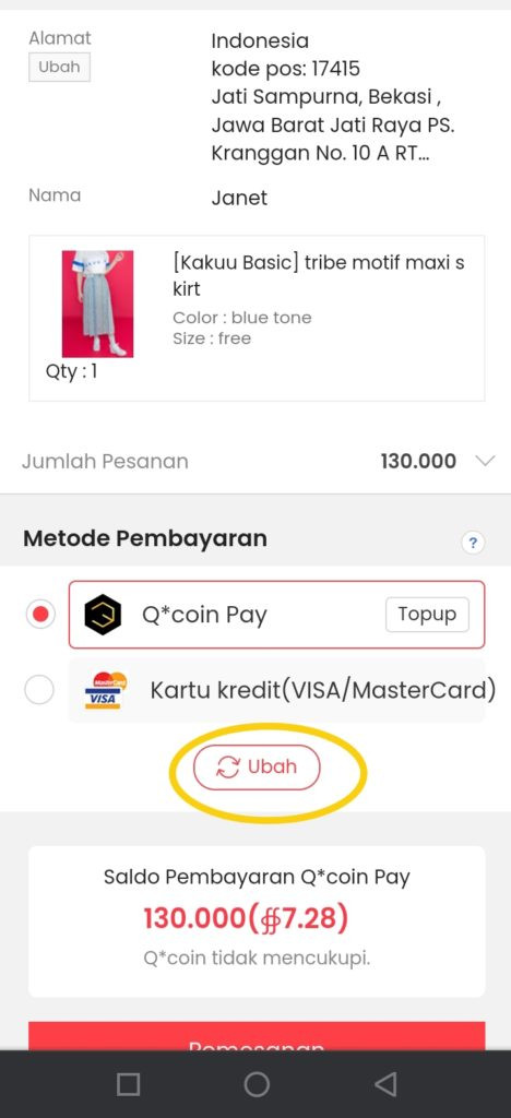 Opsi pembayaran