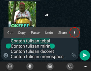 Cara membuat tulisan tebal di whatsapp