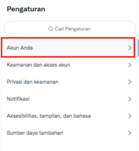 Cara mengetahui email twitter yang lupa