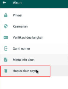 Cara menghapus whatsapp di android