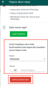 Cara menghapus whatsapp di android