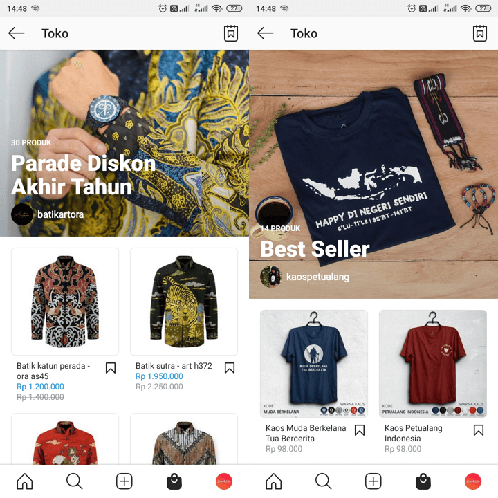 Koleksi instagram shopping