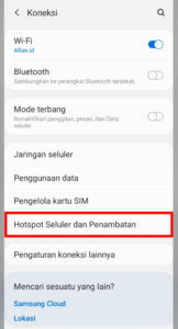 Menyambungkan internet hp ke laptop