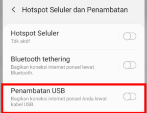 Menyambungkan internet hp ke laptop