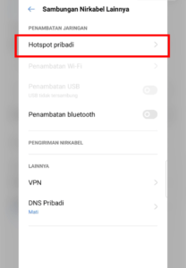 Menyambungkan internet hp ke laptop
