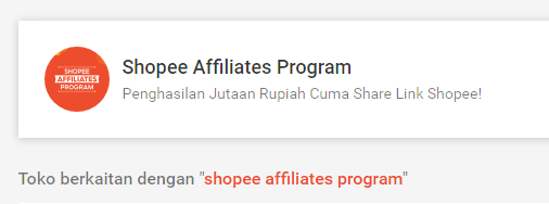 Tipe kemitraan program afiliasi shopee