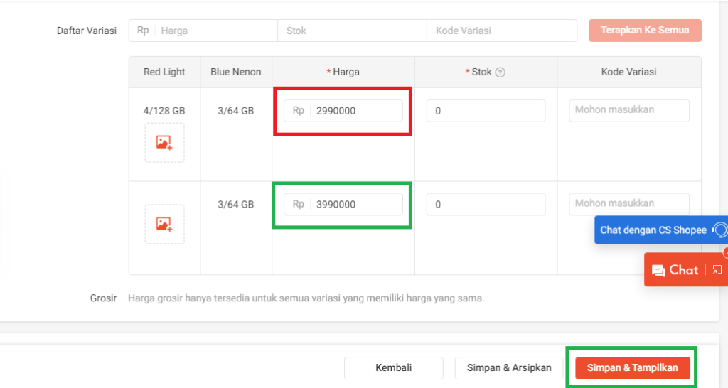 Cara Menambah Variasi Di Shopee Lewat HP Dan PC, Bikin Dagangan Laris ...