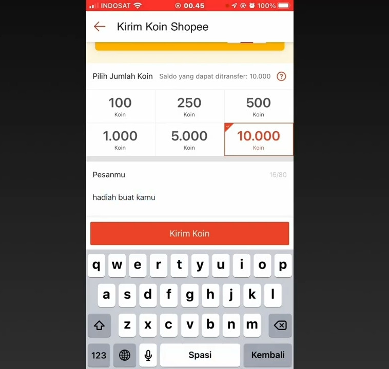 Tata cara transfer koin shopee ke akun lain