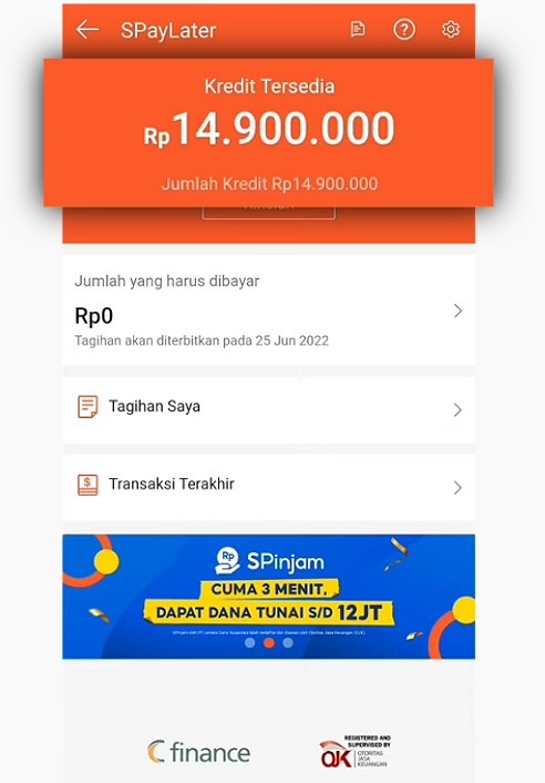 Tidak bisa shopee paylater - chat dengan shopee - kredit tersedia