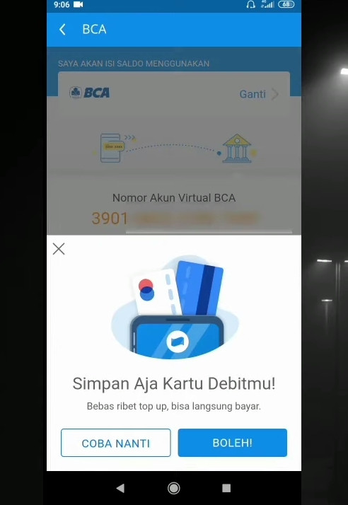 Cara cek no virtual account dana