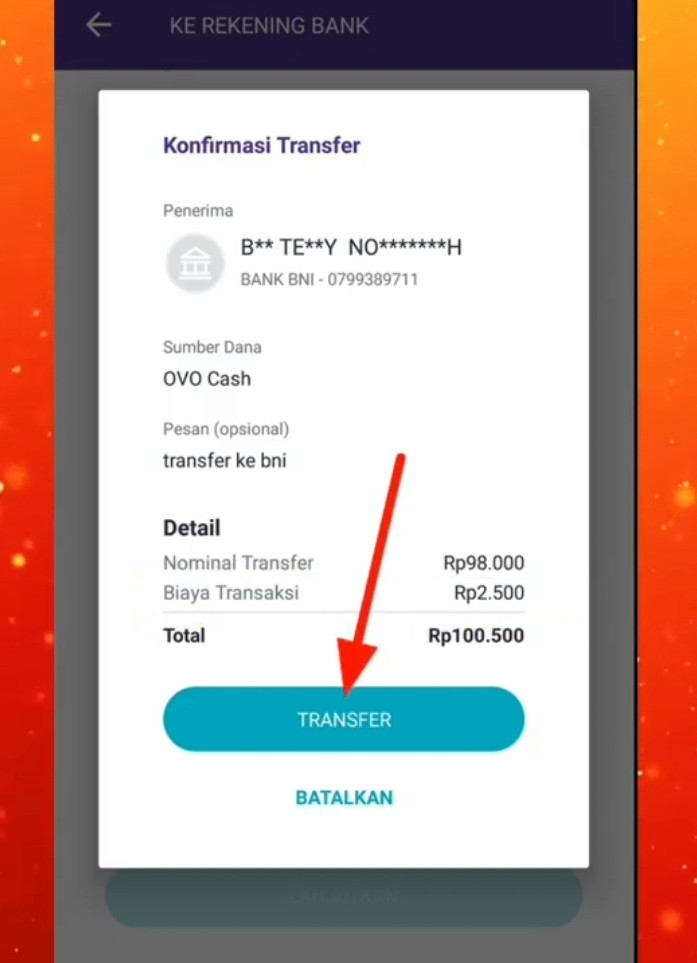 Cara transfer dari ovo ke bni syariah