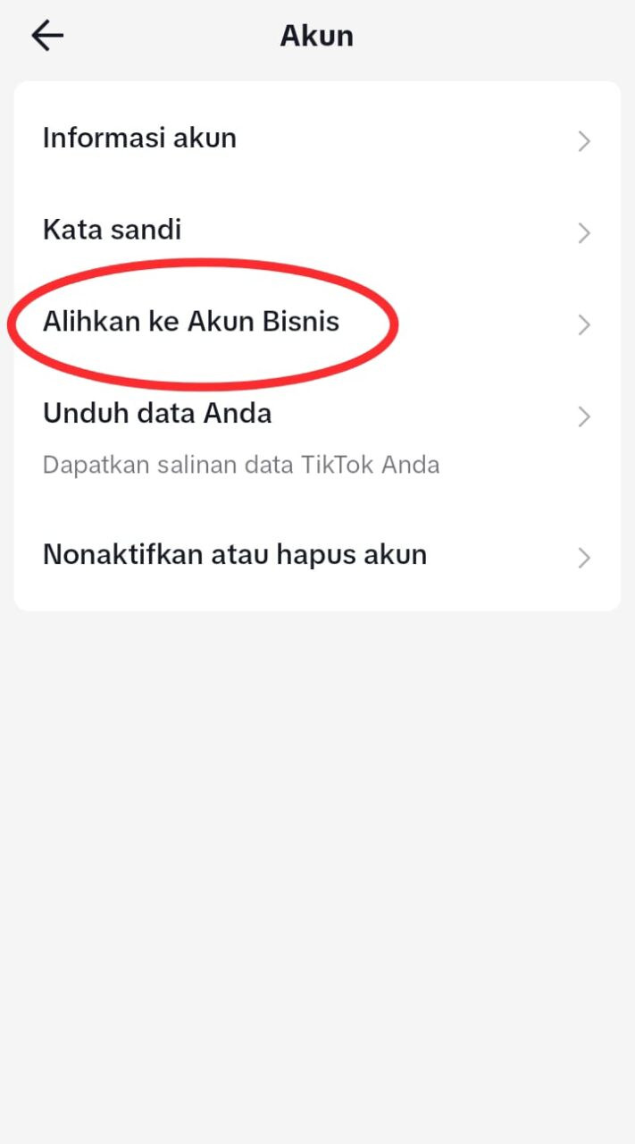 Syarat akun bisnis tiktok