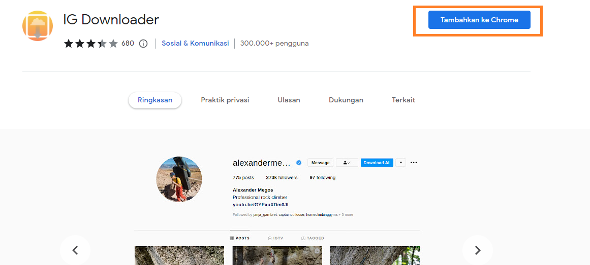 Cara download foto di instagram lewat pc