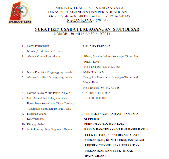 Cara daftar surat izin usaha