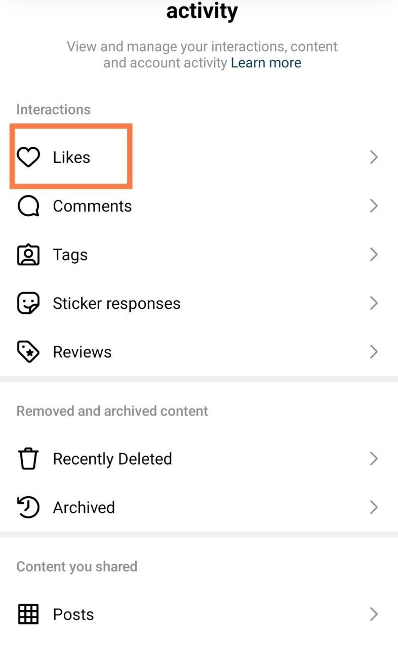 Cara melihat riwayat postingan yang disukai di instagram