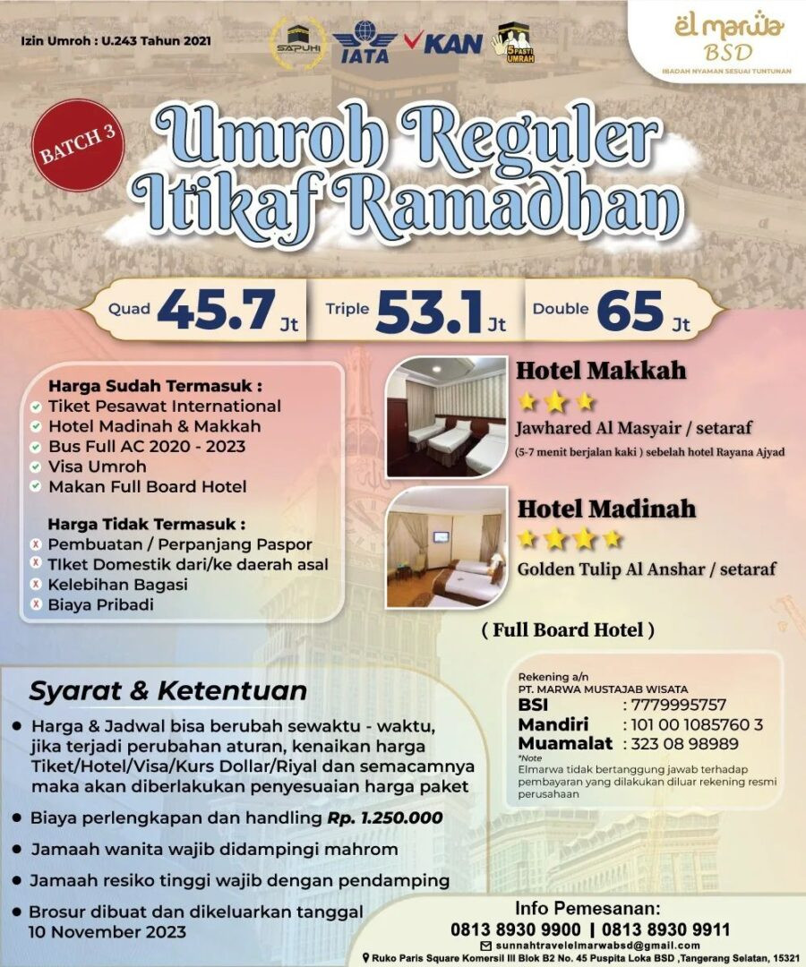 Iklan promosi umroh dan haji terpercaya