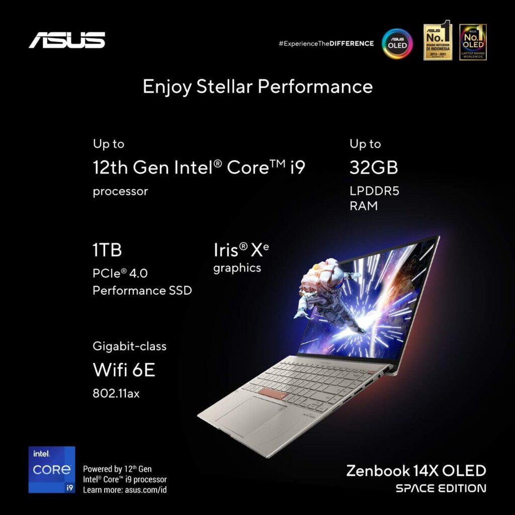 desain fisik laptop asus zenbook 14x oled space edition