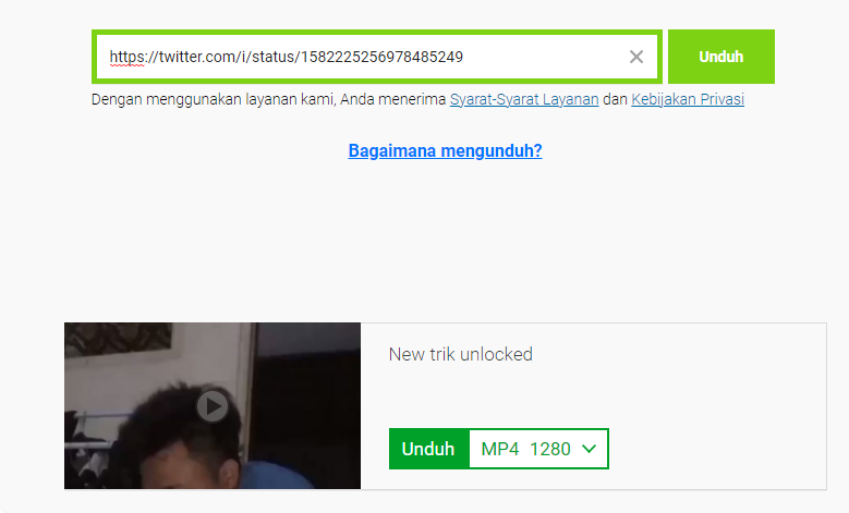 cara download video twitter di dm