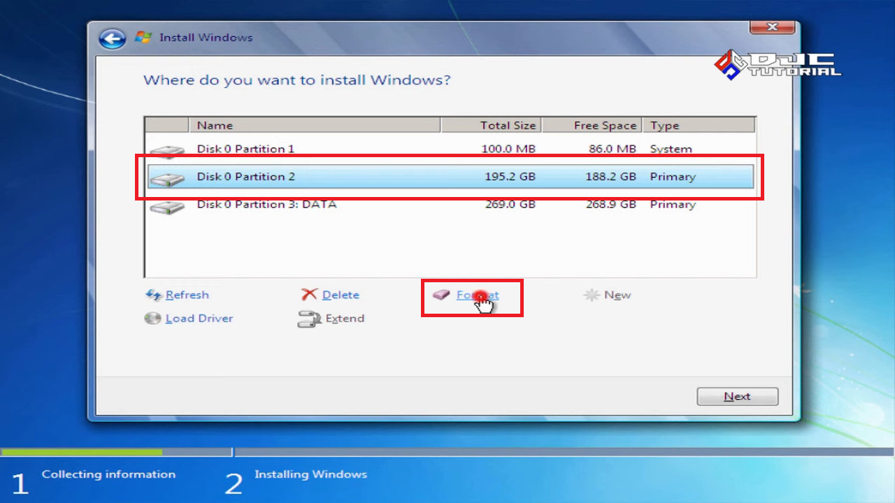 Cara instal windows 7