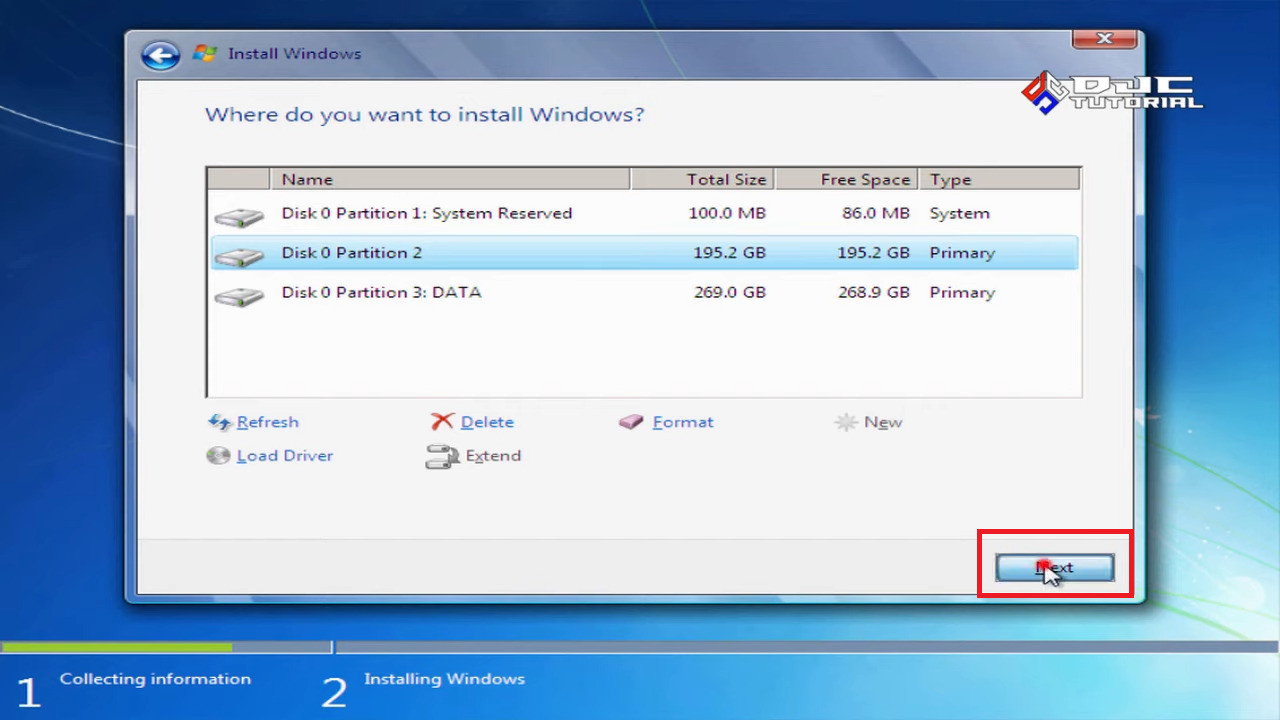 Cara instal windows 7