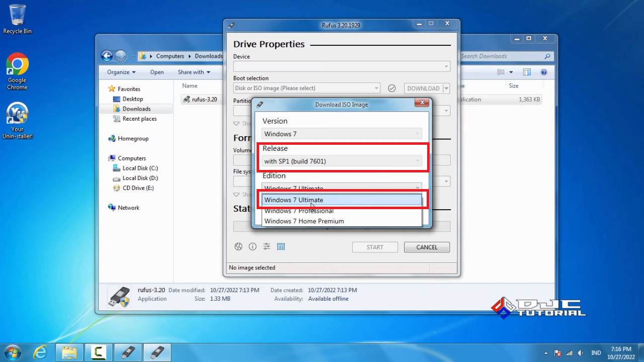 cara menginstal windows 7