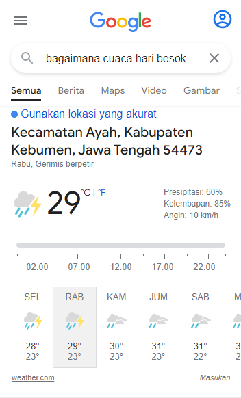 aplikasi cuaca - google