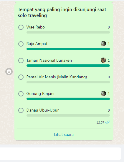 contoh gambar polling whatsapp