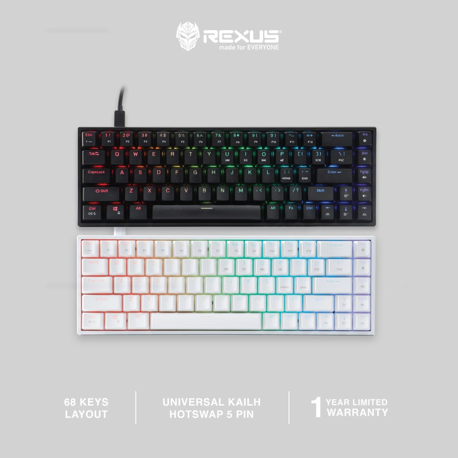 keyboard terbaik 2023 - rexus daiva rx d68