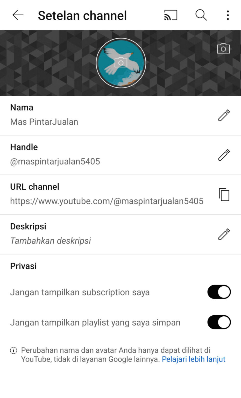 Cara Mengganti Nama Channel Youtube Di Laptop Hp Dengan Mudah Pintartekno