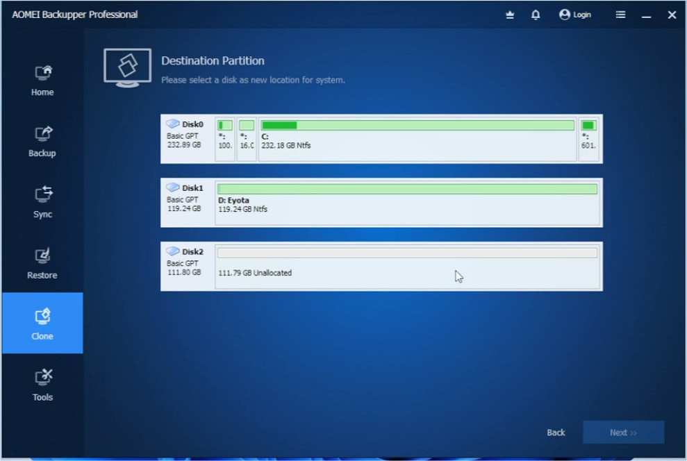 Migrasi OS ke SSD Tidak Pernah Semudah ini! _ AOMEI Backupper Professional - destination