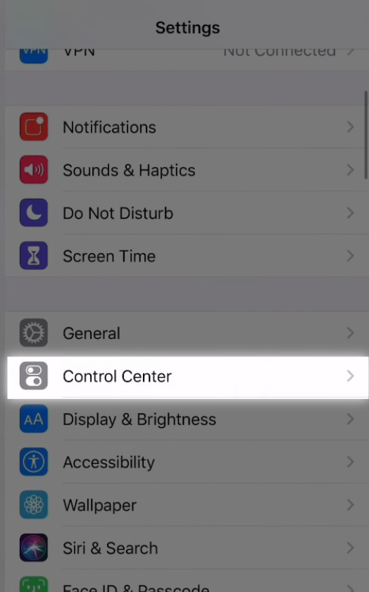 control center setting - Cara Merekam Panggilan WhatsApp iphone