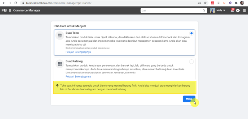 Membuat toko di facebook