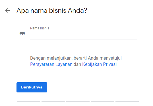 Masukkan nama bisnis