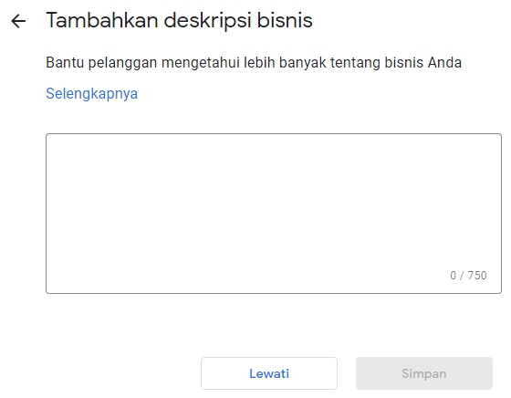 Tambahkan deskripsi bisnis