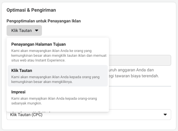 Cara beriklan di facebook ads optimasi dan pengiriman