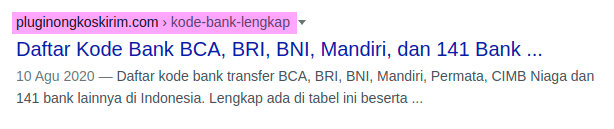 Contoh permaling yang benar