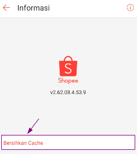 Bersihkan cache di aplikasi shopee