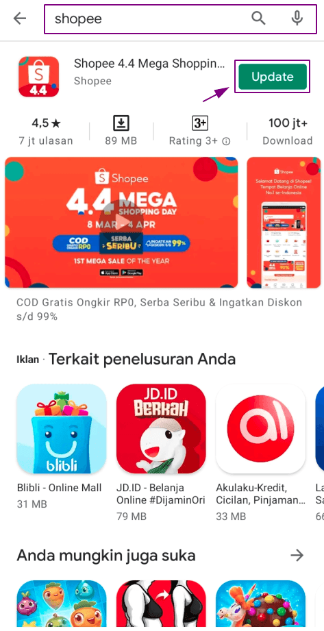 Update shopee