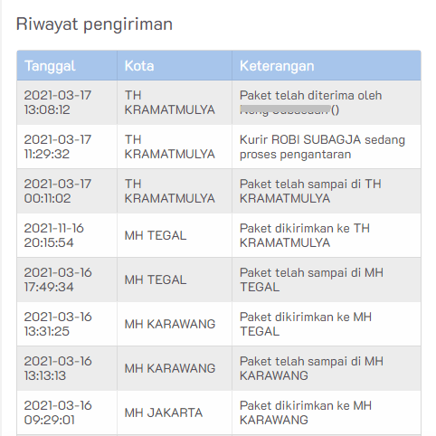 Cara cek resi id express dari shopee, masuk shopee, tampilan riwayat pengiriman pesanan