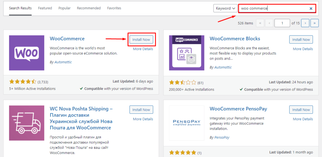 Cara membuat web toko online dengan wordpress, langkah 2 instalasi plugin woocommerce