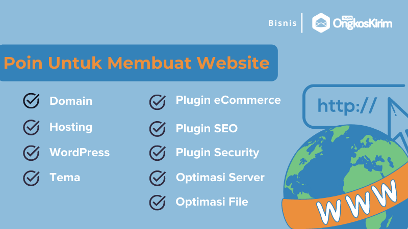 Cara membuat web toko online dengan wordpress, poin untuk membuat website