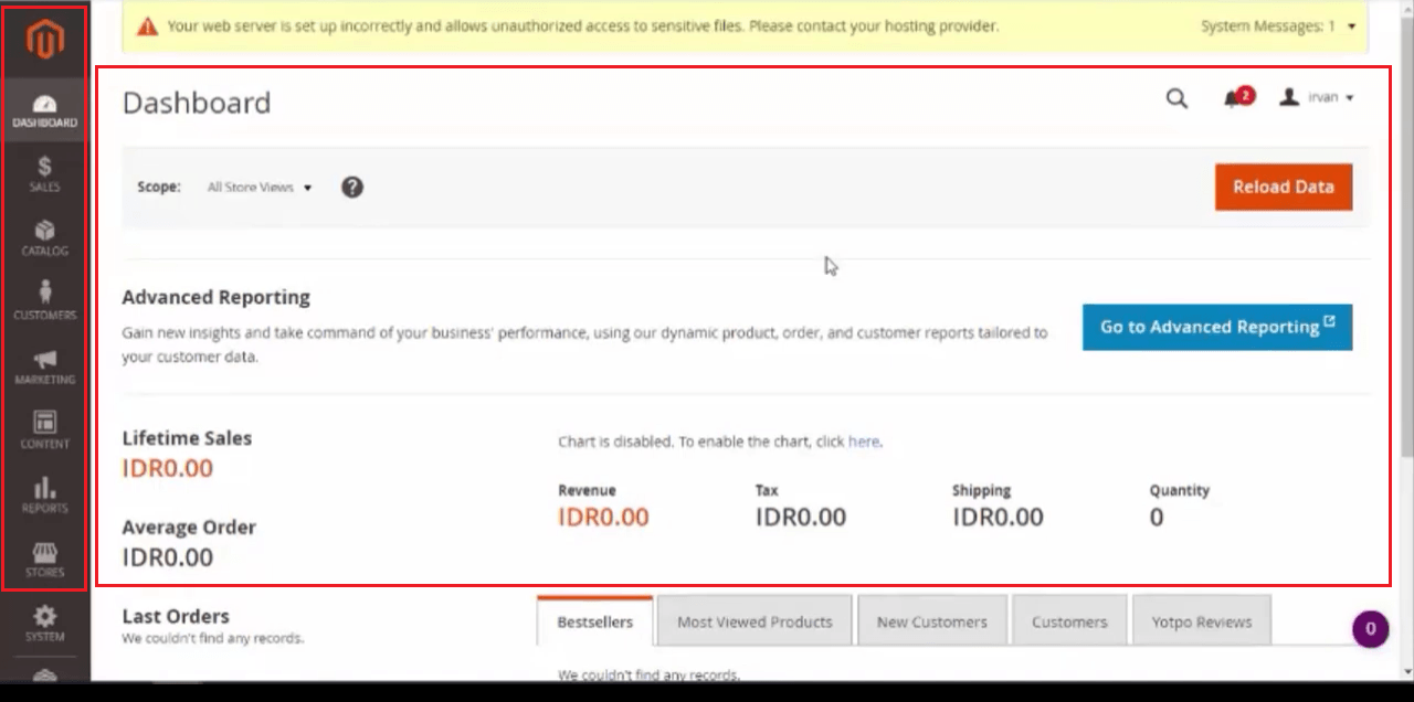Platform cms terbaik untuk buat web toko online, dashboard magento - youtube ivan belajar it